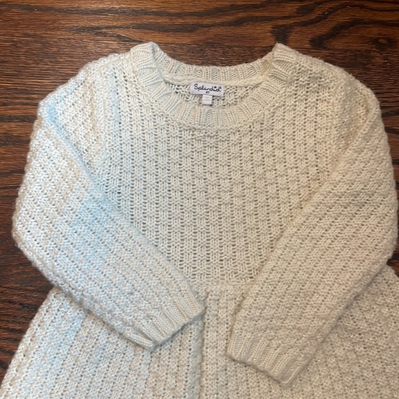 Splendid Sweeter Dress, Beige with metallic shimmer, 4T. (173) - Picture 6 of 12